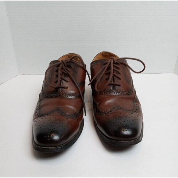 Vincent Cavallo Men's Wing Tip Brogue Oxford  Lace-up 8.5  Dark Academia Whimsy - Picture 5 of 6